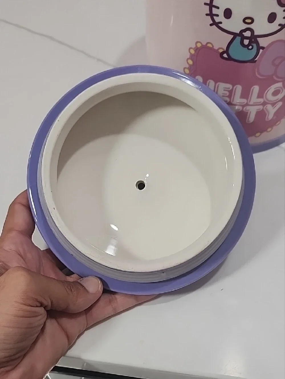 Hello Kitty Pink & Lavender Ceramic Storage Jar with Lid